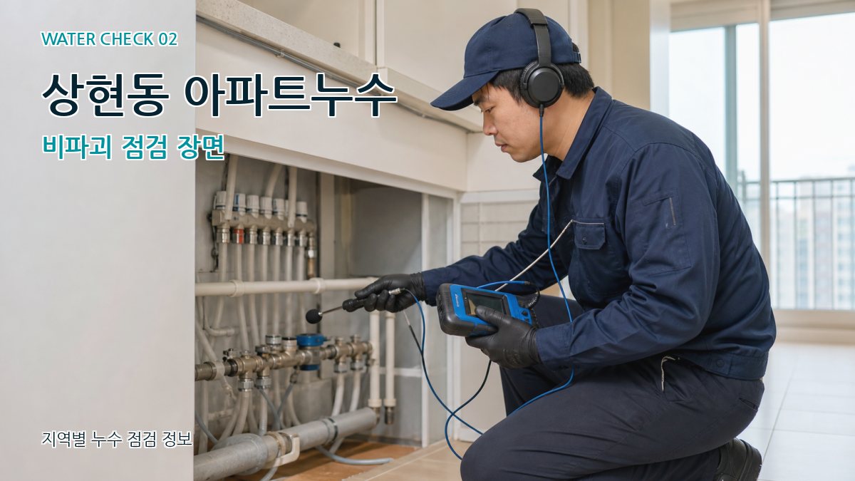 상현동 아파트누수 비파괴 점검 장면
