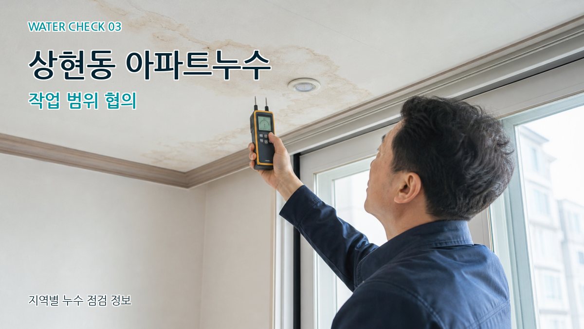 상현동 아파트누수 작업 범위 협의