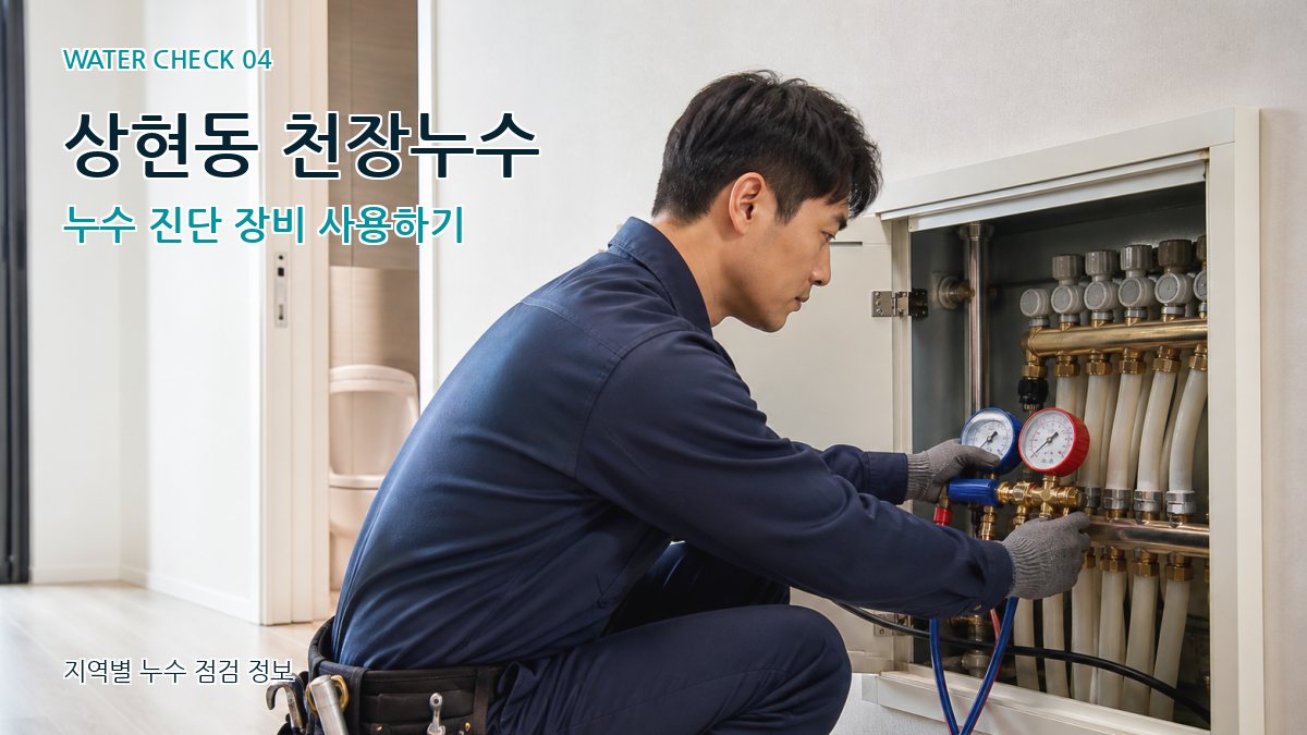 상현동 천장누수 누수 진단 장비 사용하기