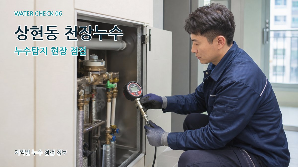 상현동 천장누수 누수탐지 현장 점검