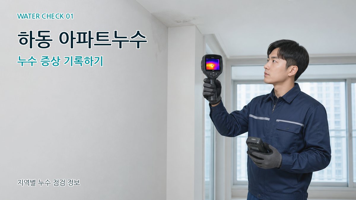 하동 아파트누수 누수 증상 기록하기