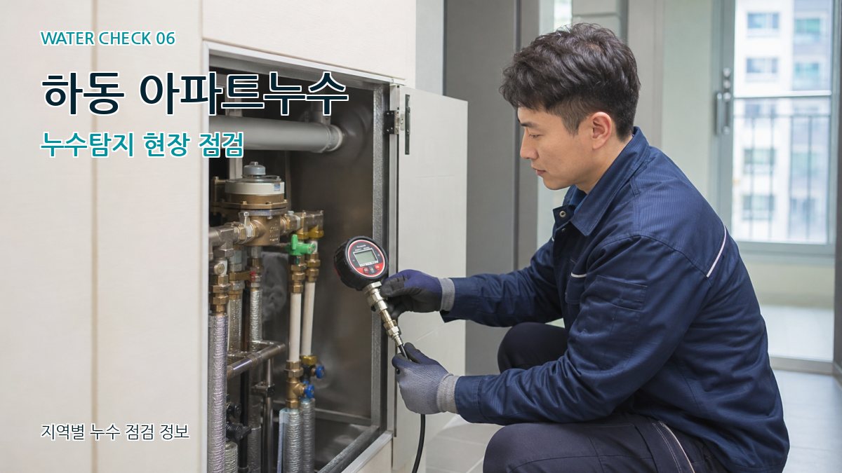 하동 아파트누수 누수탐지 현장 점검