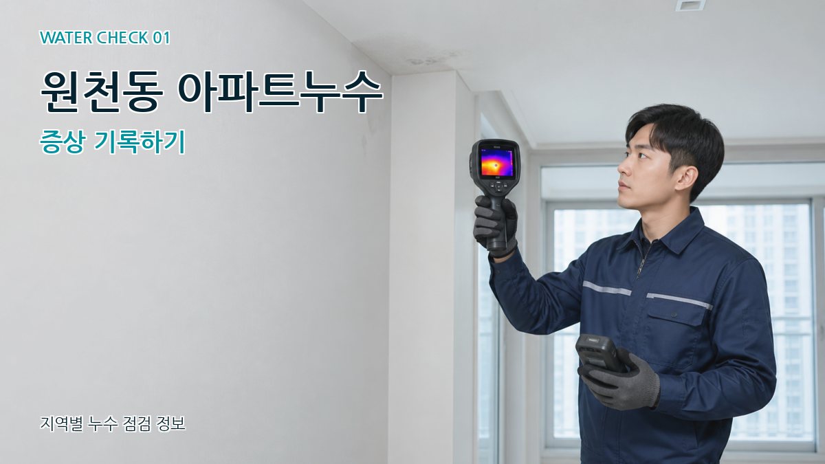 원천동 아파트누수 누수탐지 이미지