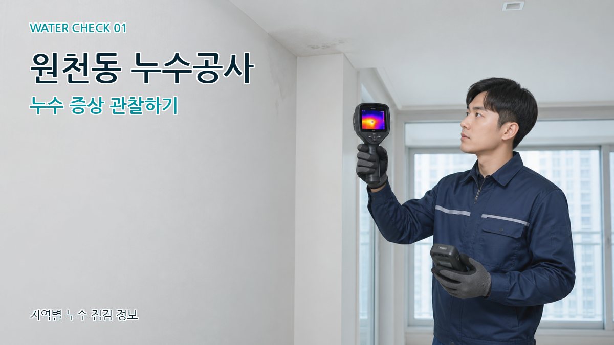 원천동 누수공사 누수 증상 관찰하기
