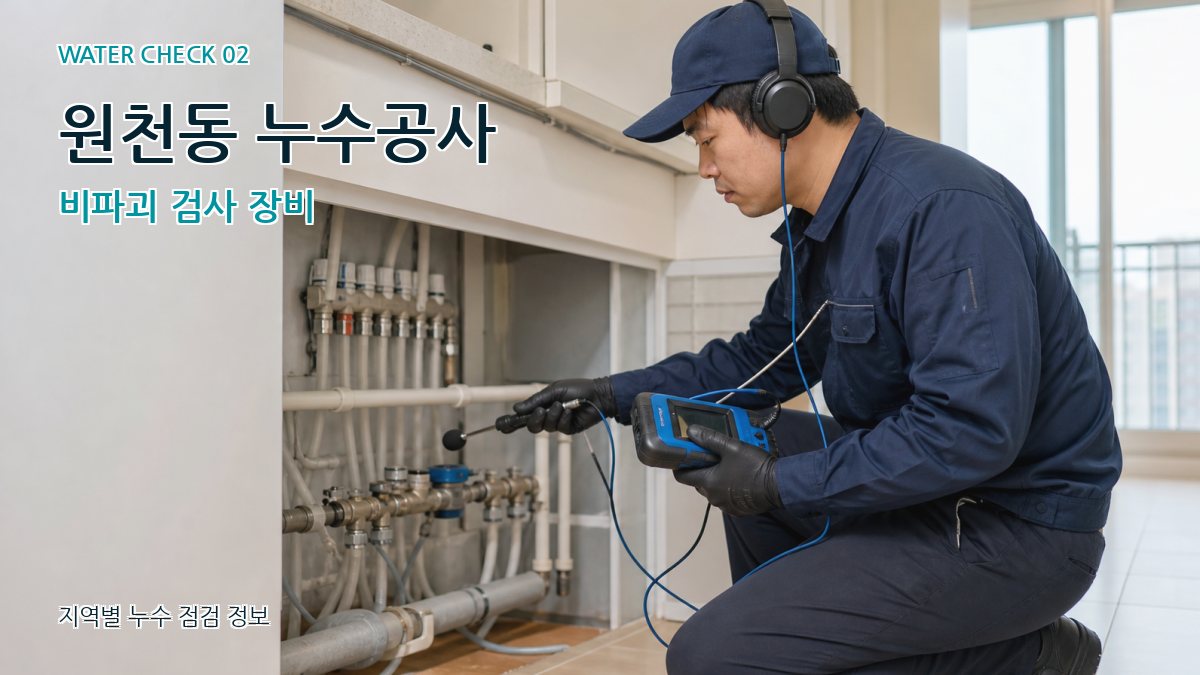 원천동 누수공사 비파괴 검사 장비