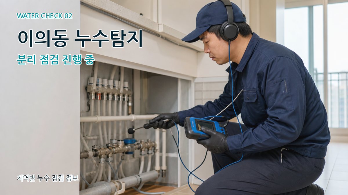 이의동 화장실누수 누수탐지 이미지