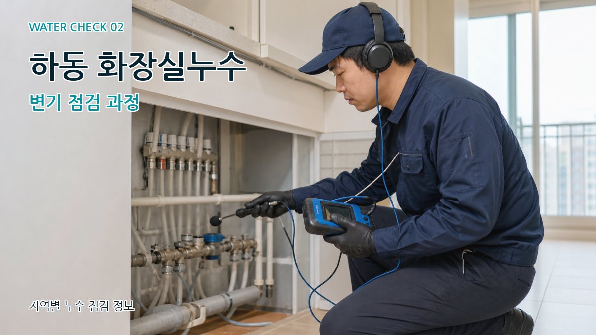 하동 화장실누수 변기 점검 과정