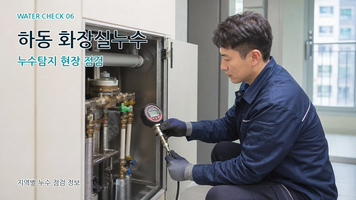 하동 화장실누수 누수탐지 현장 점검