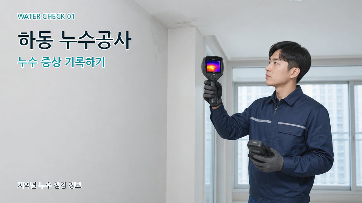 하동 누수공사 누수 증상 기록하기