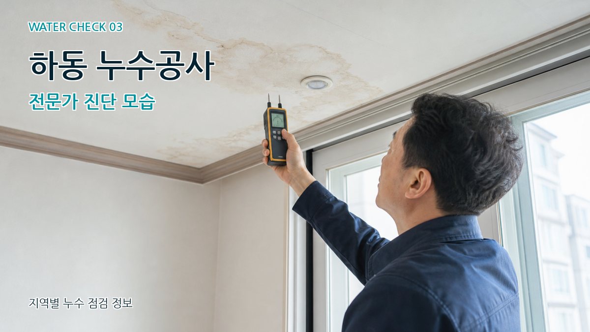 하동 누수공사 전문가 진단 모습