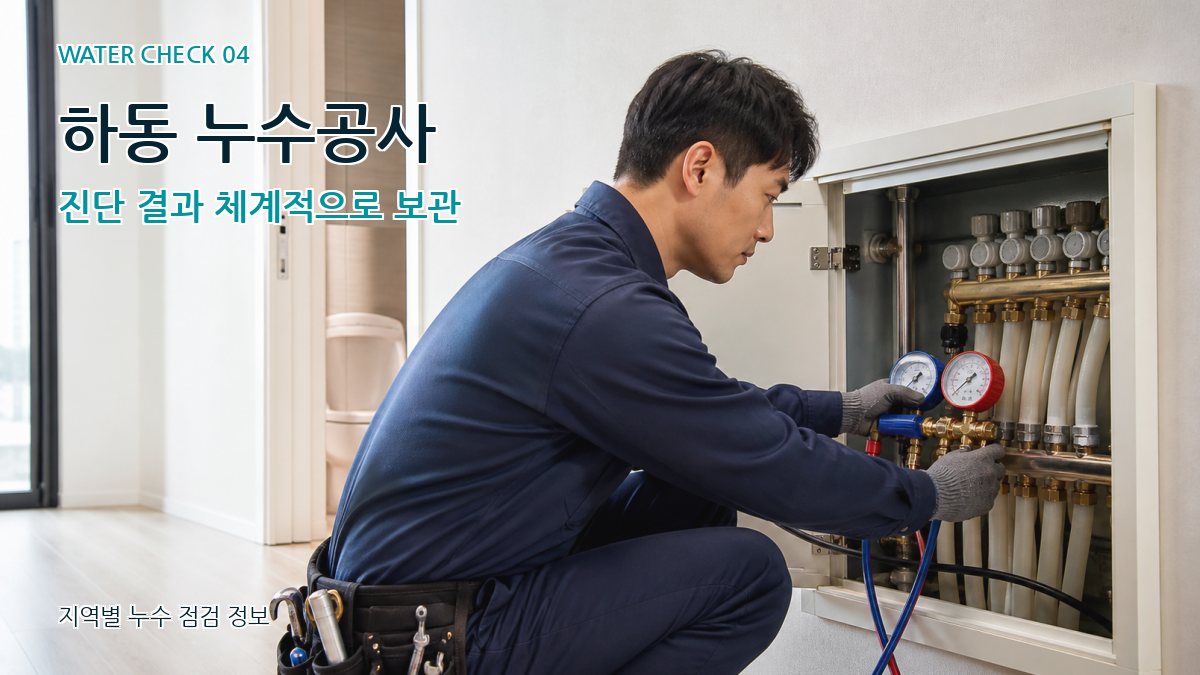 하동 누수공사 진단 결과 체계적으로 보관