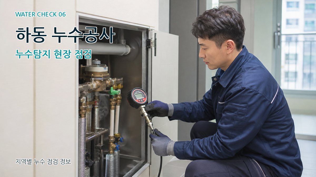 하동 누수공사 누수탐지 현장 점검