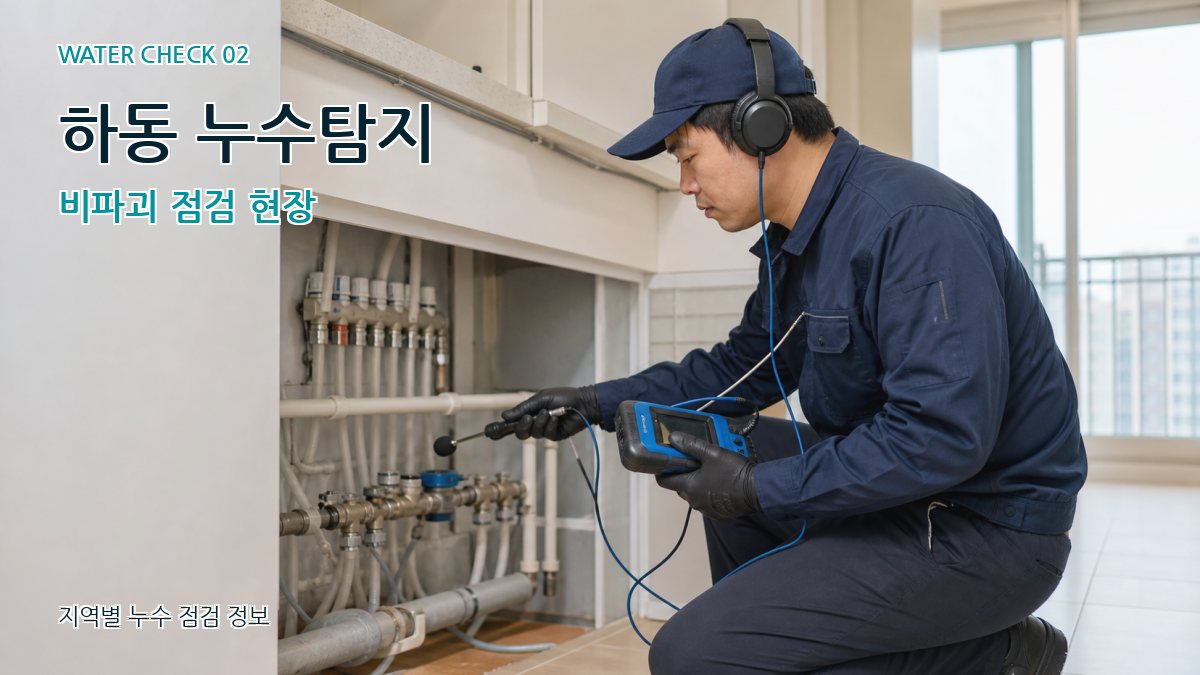 하동 누수탐지 비파괴 점검 현장