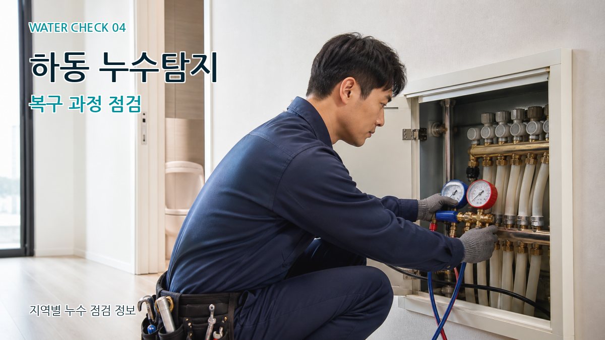하동 누수탐지 복구 과정 점검