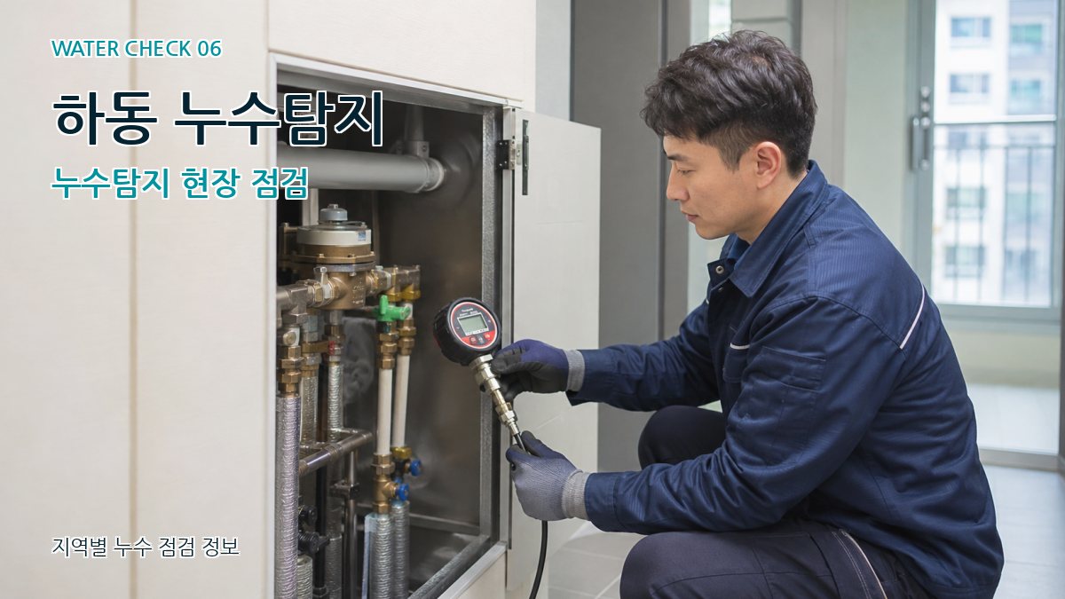 하동 누수탐지 누수탐지 현장 점검