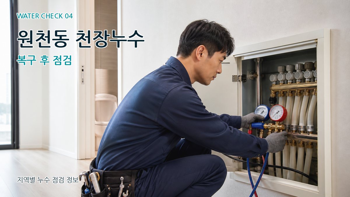 원천동 천장누수 복구 후 점검