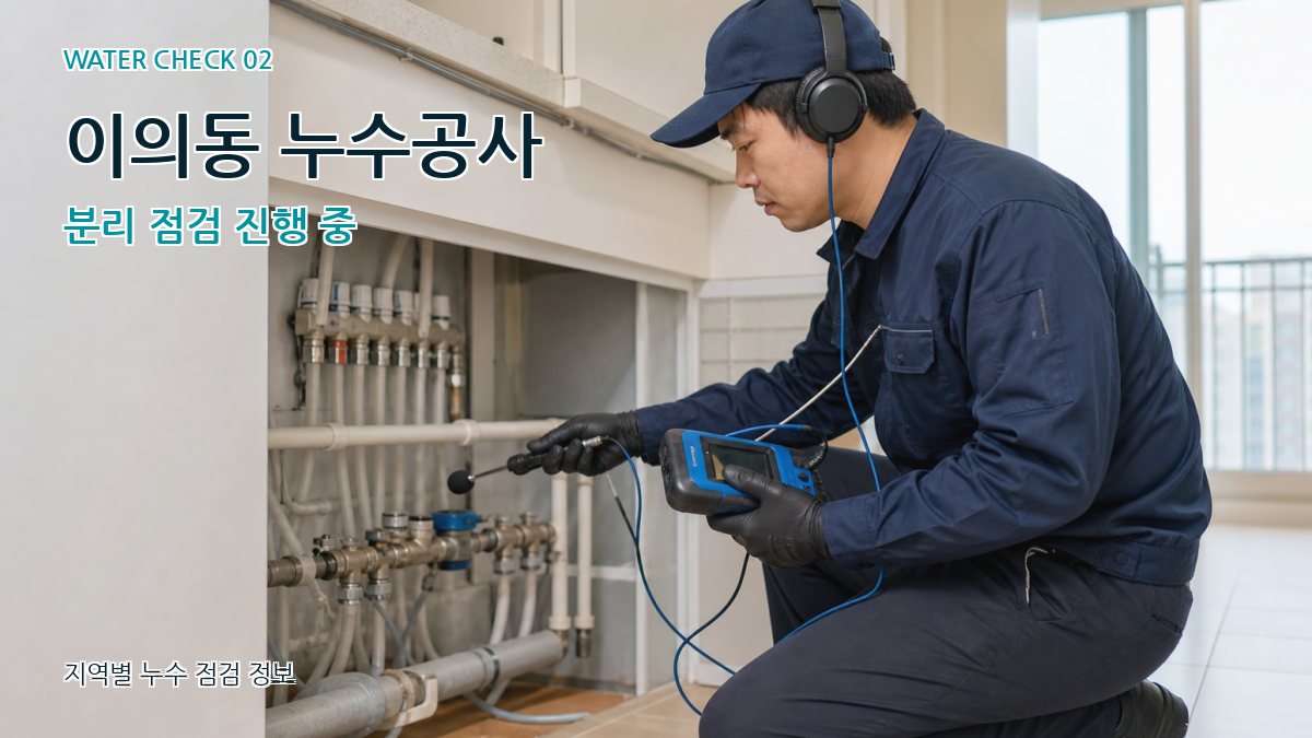 이의동 누수공사 분리 점검 진행 중