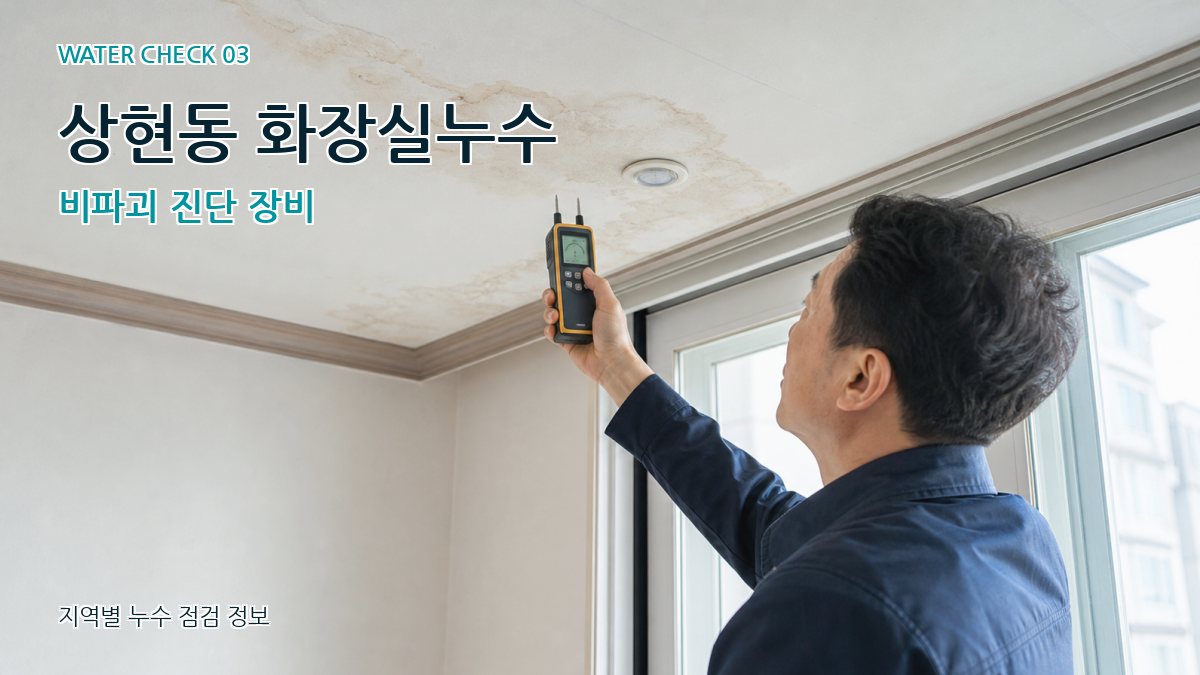 상현동 화장실누수 비파괴 진단 장비