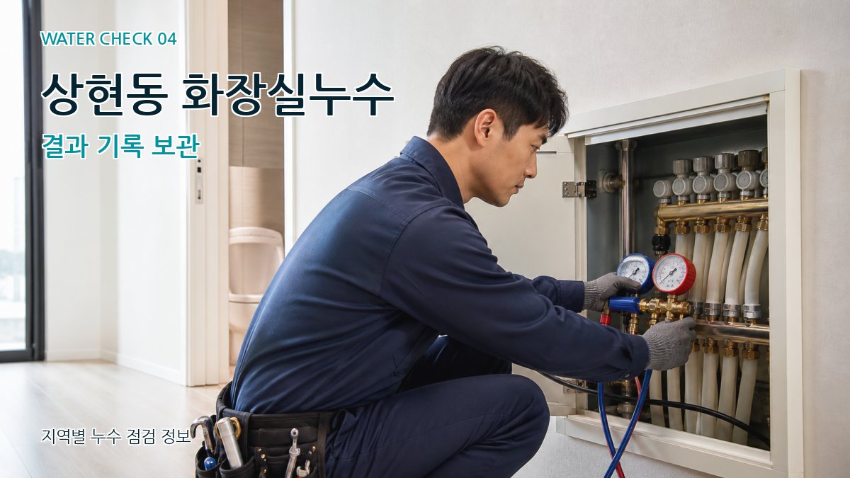 상현동 화장실누수 결과 기록 보관